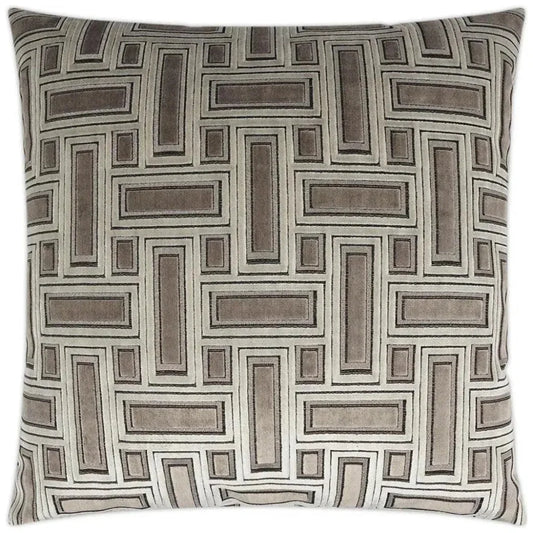 Brix Truffle Taupe Large Throw Pillow Insert - LOOMLAN - D.V. Kap - Throw Pillows