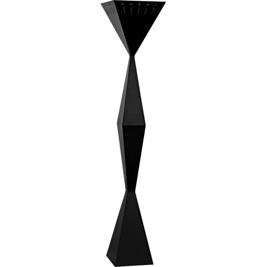 Brixton Floor Lamp, Black Steel-Floor Lamps-Noir-LOOMLAN