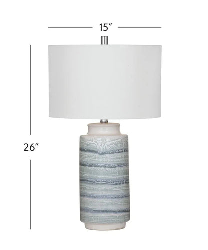 Brizi Blue Ceramic Table Lamp - LOOMLAN - Bassett Mirror - Table Lamps