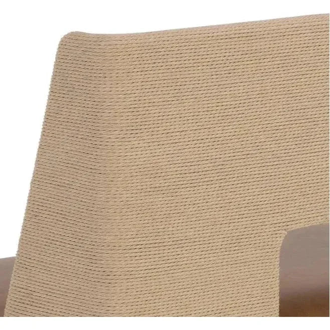 Brocco Banquette Cognac Faux Leather Bench - LOOMLAN - SUNPAN - Dining Benches