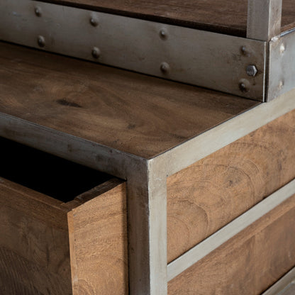 Brodie Four Shelves Wood Shelving Unit-Etageres-Mercana-LOOMLAN