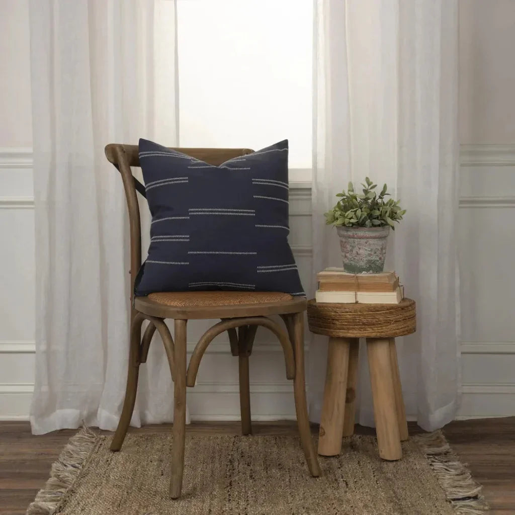 Broken Stripe Blue Throw Pillow Down Insert - LOOMLAN - LOOMLAN - Throw Pillows