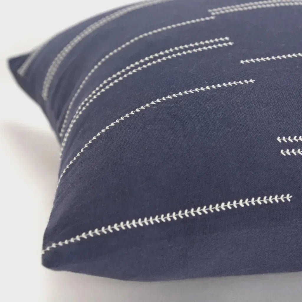 Broken Stripe Blue Throw Pillow Down Insert - LOOMLAN - LOOMLAN - Throw Pillows