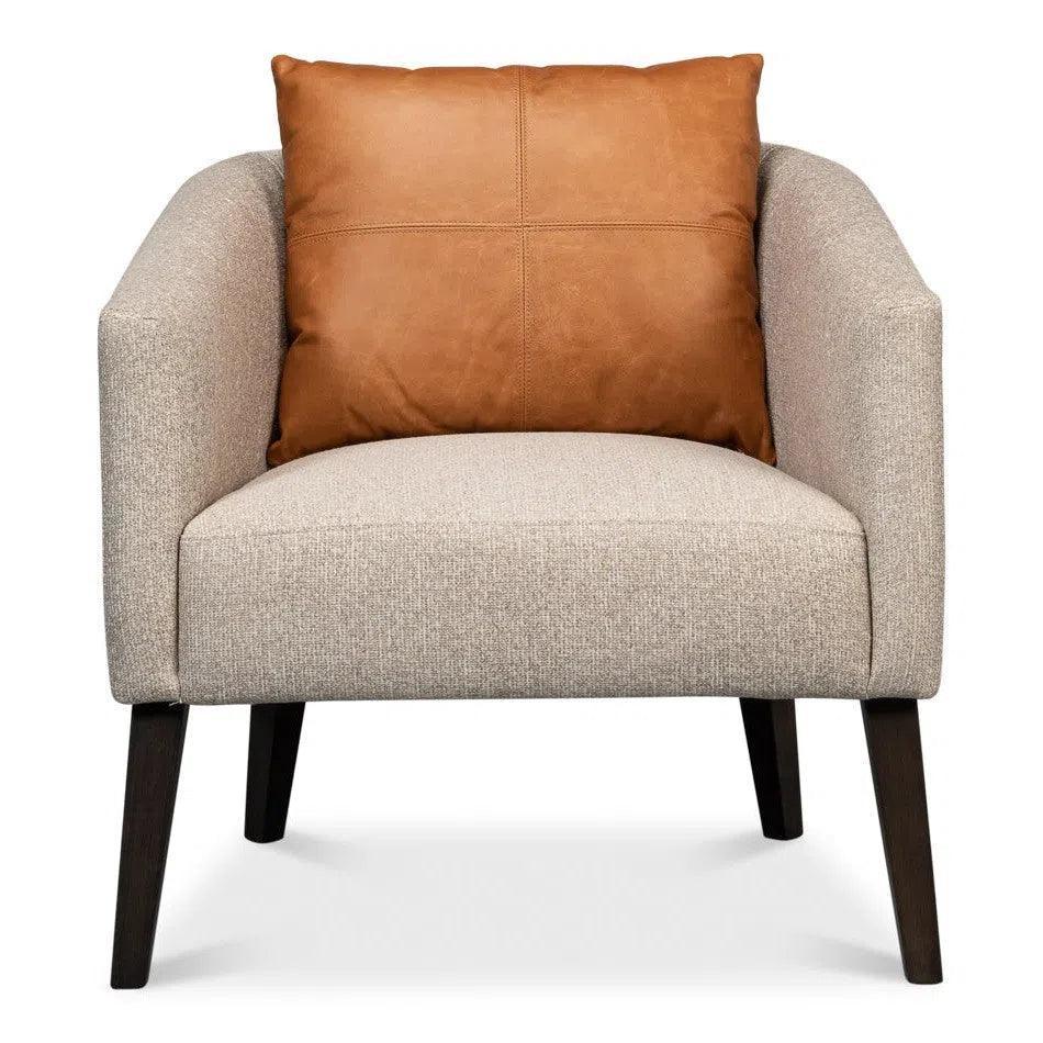 Bronson Accent Tub Chair Beige Performance - LOOMLAN - Sarreid - Accent Chairs