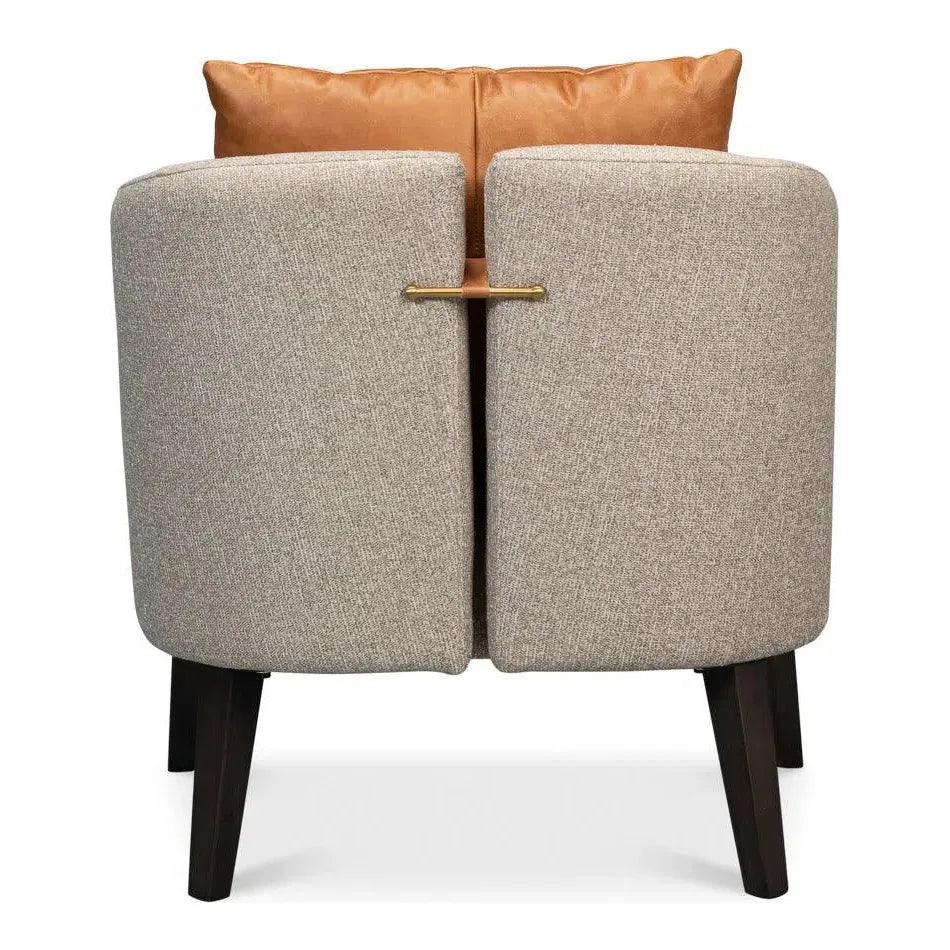 Bronson Accent Tub Chair Beige Performance - LOOMLAN - Sarreid - Accent Chairs