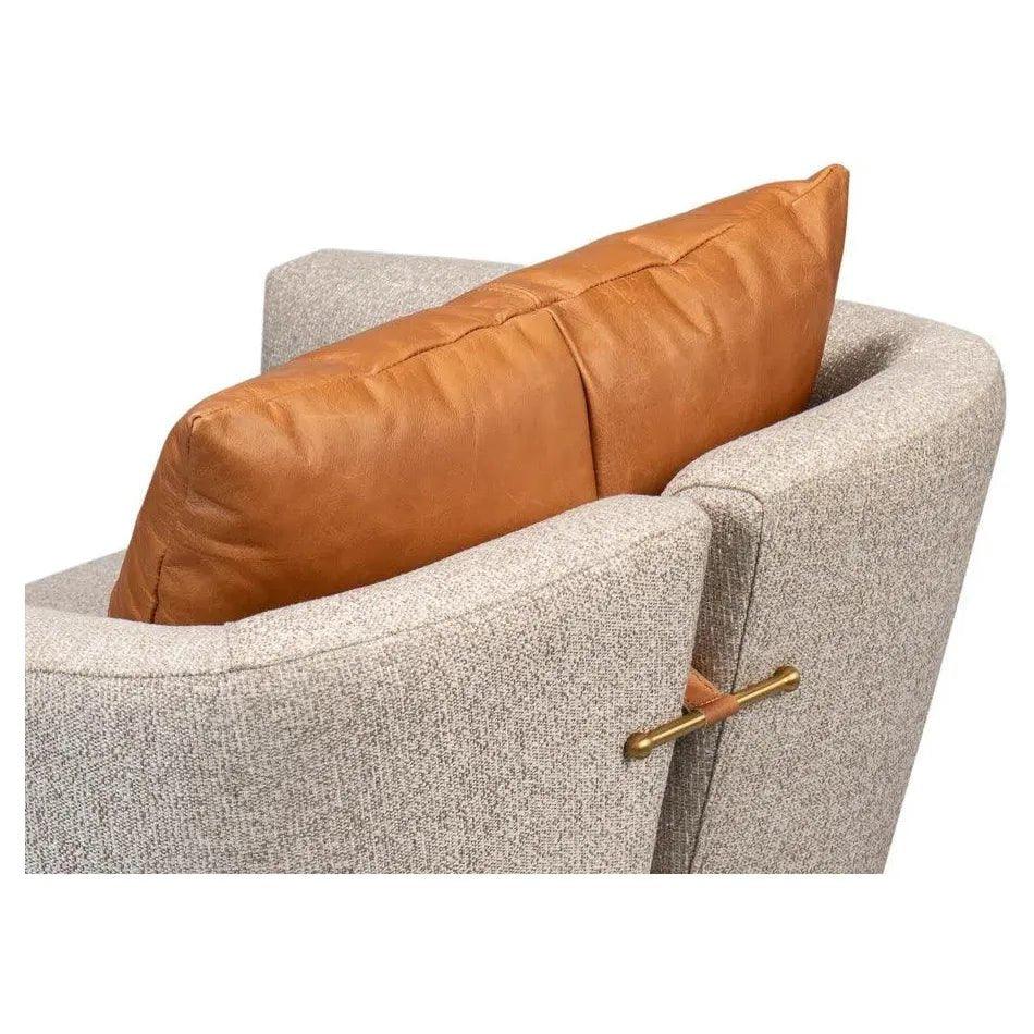 Bronson Accent Tub Chair Beige Performance - LOOMLAN - Sarreid - Accent Chairs