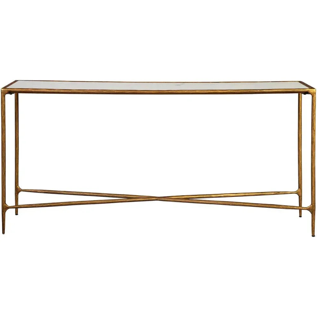 Bronson Marble Top Sofa Table - LOOMLAN - Furniture Classics - Console Tables