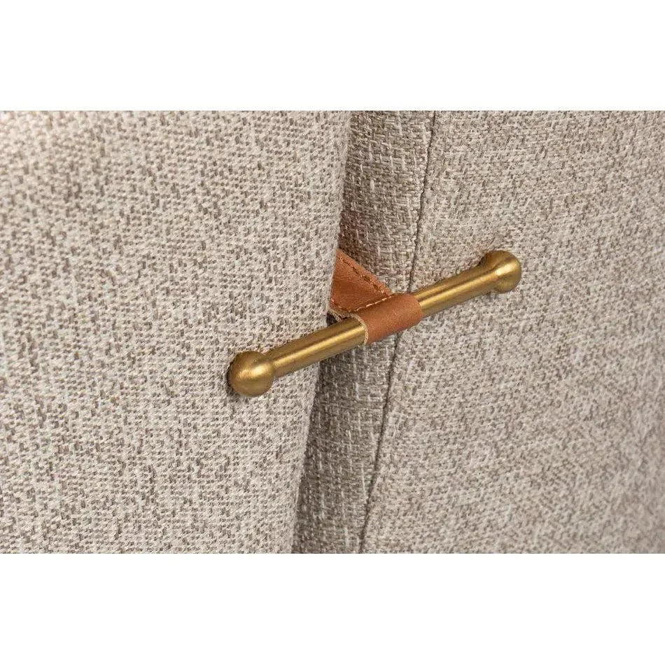 Bronson Swivel Club Chair Beige Performance - LOOMLAN - Sarreid - Club Chairs