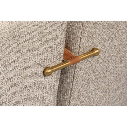 Bronson Swivel Club Chair Beige Performance - LOOMLAN - Sarreid - Club Chairs