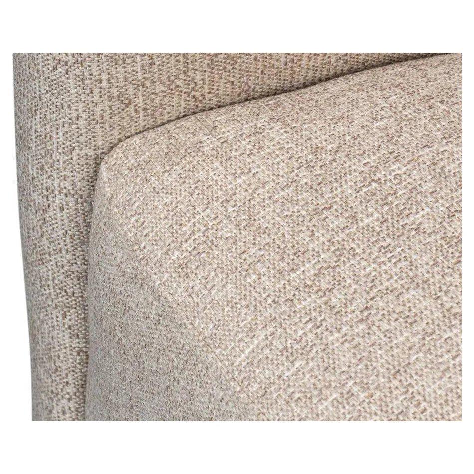 Bronson Swivel Club Chair Beige Performance - LOOMLAN - Sarreid - Club Chairs