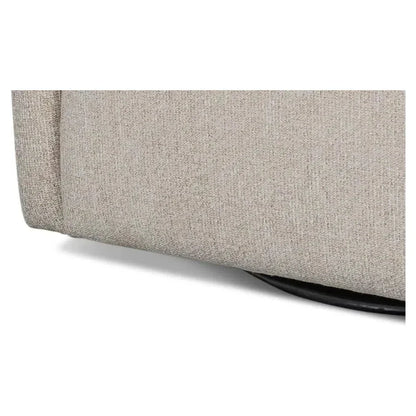 Bronson Swivel Club Chair Beige Performance - LOOMLAN - Sarreid - Club Chairs