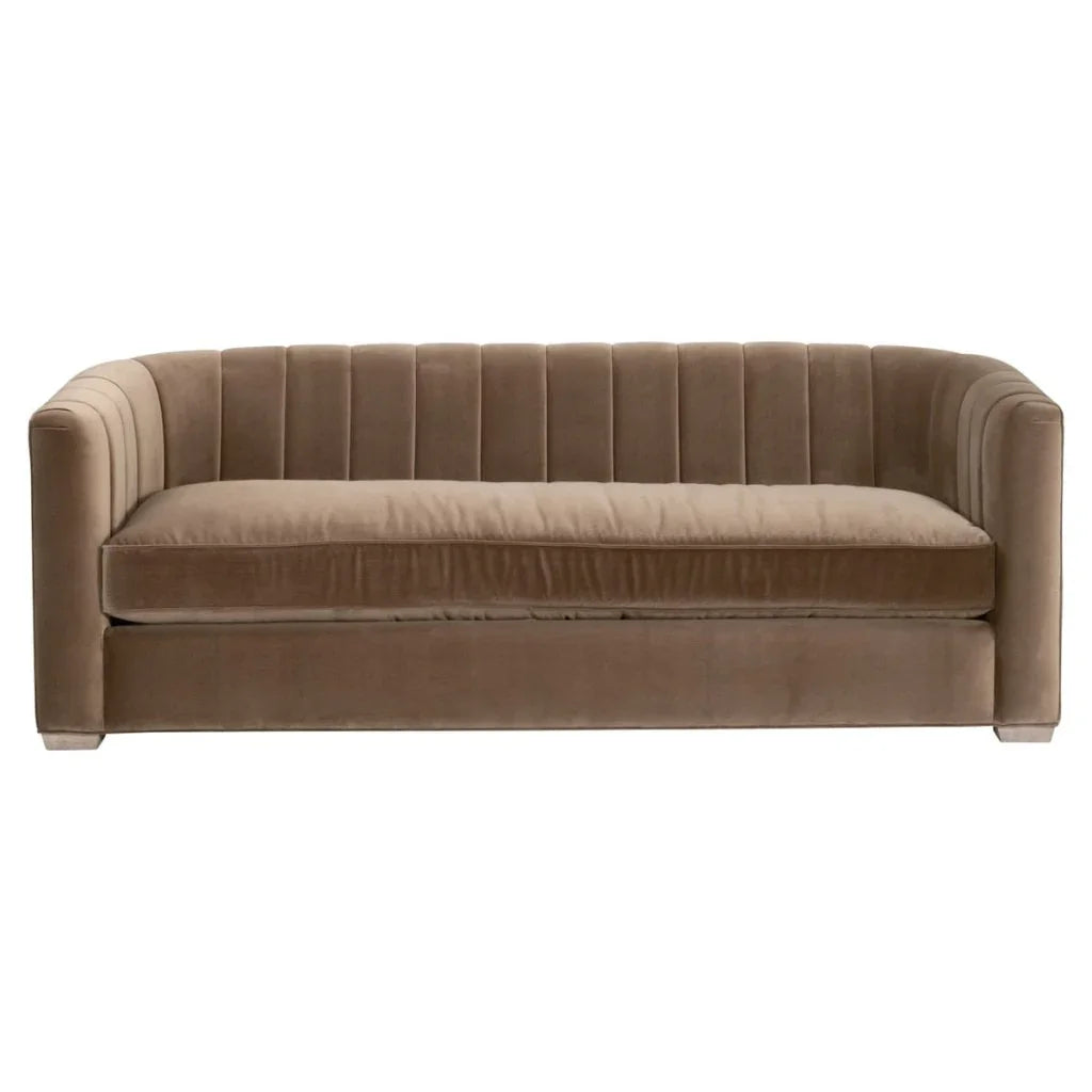 Bronx Channel Back Velvet Sofa - LOOMLAN - Essentials For Living - Sofas & Loveseats