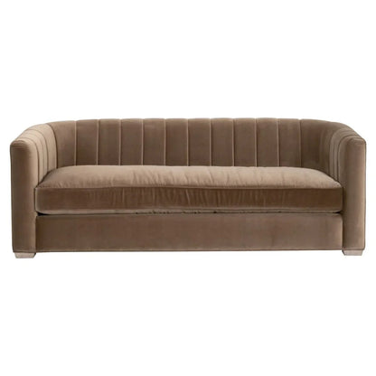 Bronx Channel Back Velvet Sofa - LOOMLAN - Essentials For Living - Sofas & Loveseats