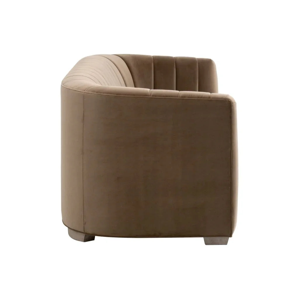Bronx Channel Back Velvet Sofa - LOOMLAN - Essentials For Living - Sofas & Loveseats