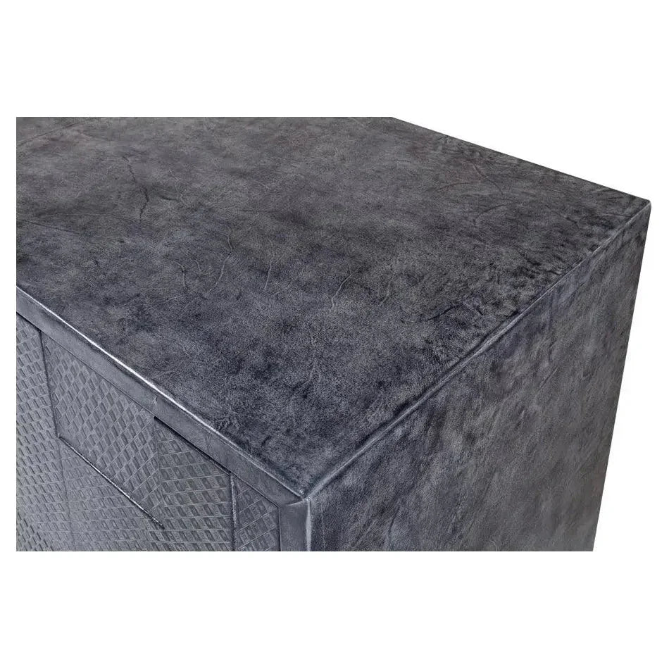 Bronzini Credenza Large Blue Cabinet for Living Room - LOOMLAN - Sarreid - Sideboards