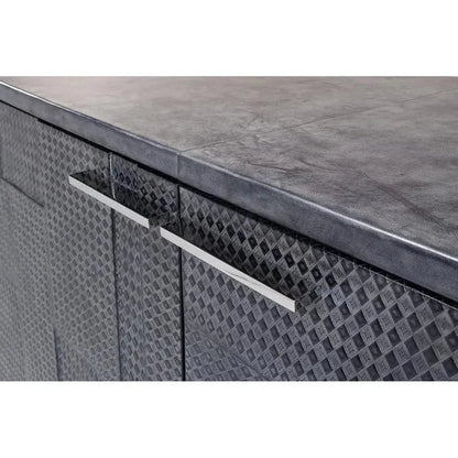 Bronzini Credenza Large Blue Cabinet for Living Room - LOOMLAN - Sarreid - Sideboards