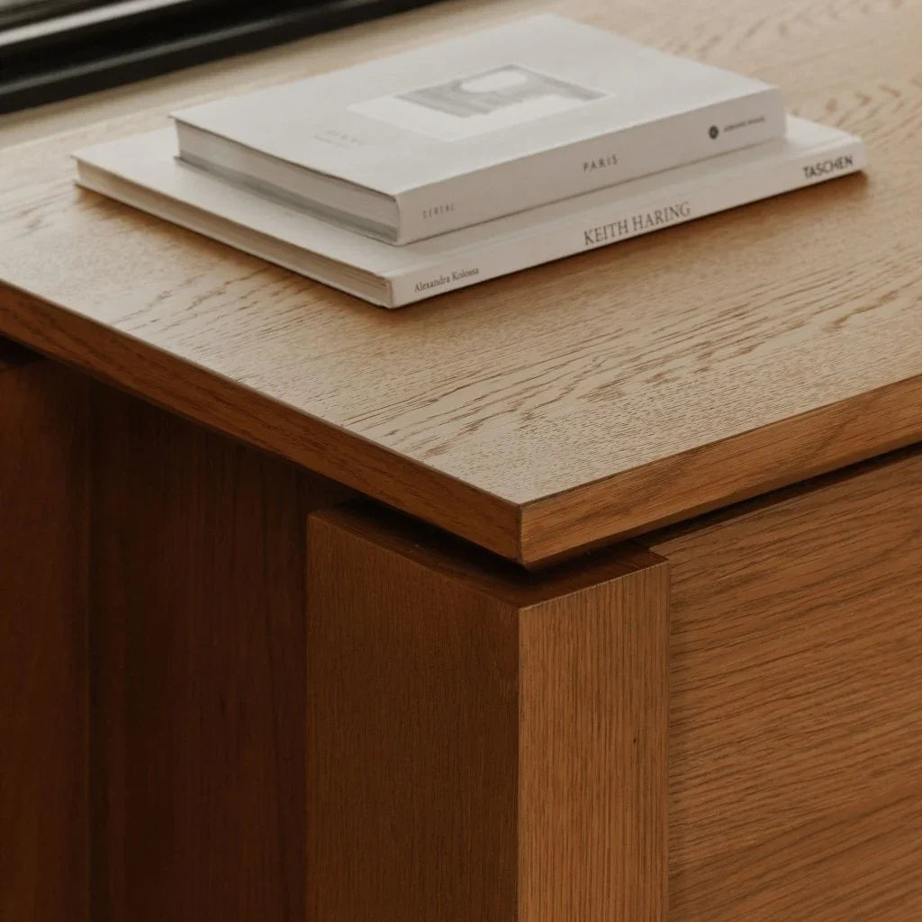 Brook Country Oak With Floating Top Chest - LOOMLAN - Moe's Home - Chests