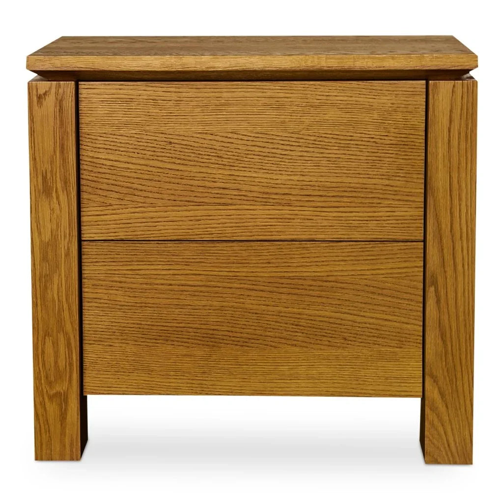 Brook Country Oak With Floating Top Design Nightstand - LOOMLAN - Moe's Home - Nightstands