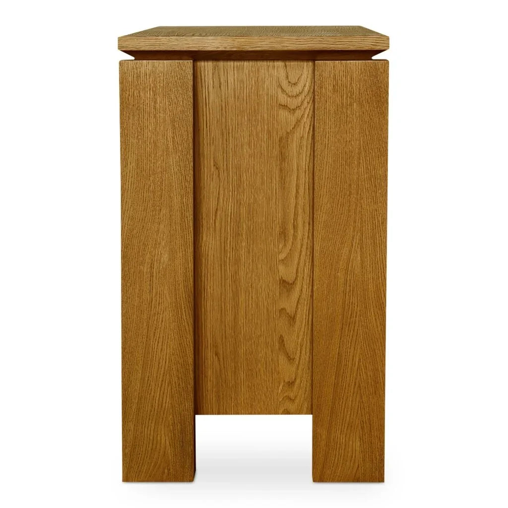 Brook Country Oak With Floating Top Design Nightstand - LOOMLAN - Moe's Home - Nightstands