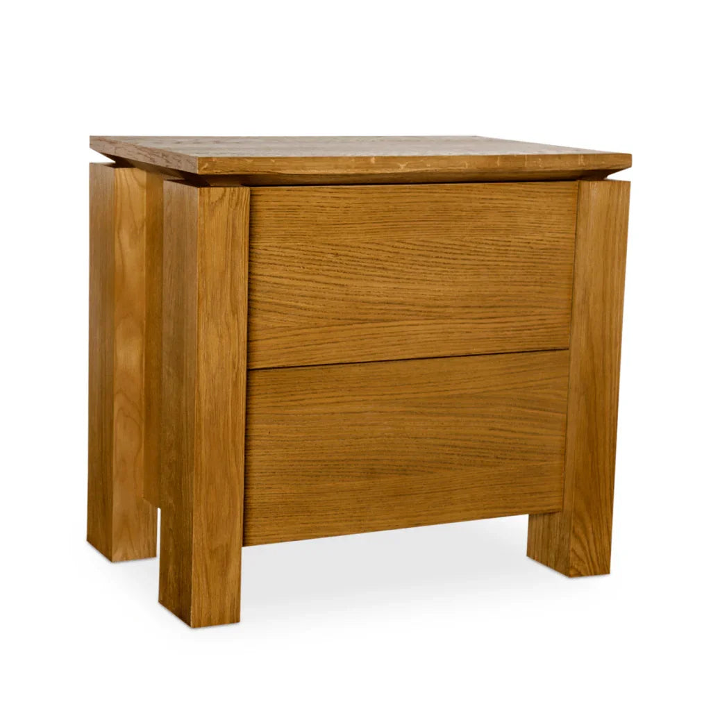 Brook Country Oak With Floating Top Design Nightstand - LOOMLAN - Moe's Home - Nightstands