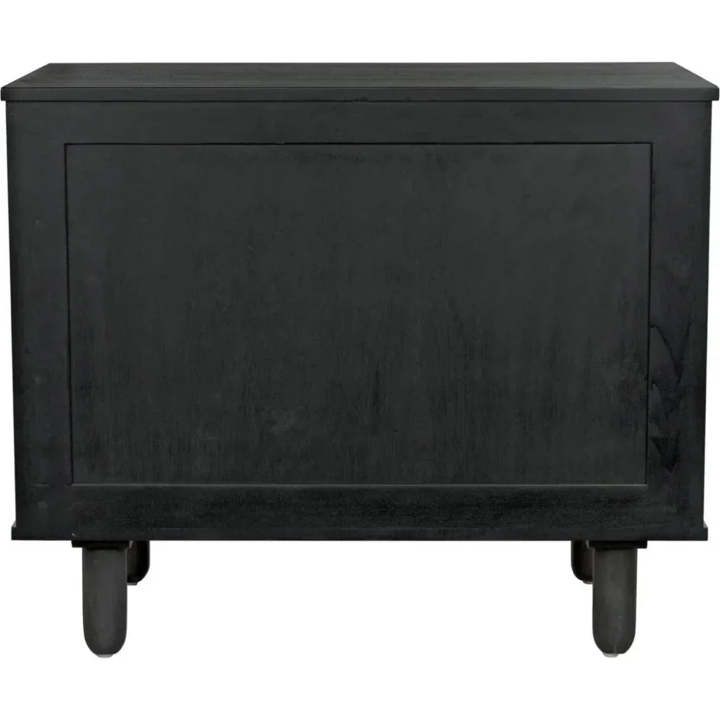 Brook Wood Black Sideboard With 2 Doors - LOOMLAN - Noir - Sideboards