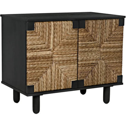 Brook Wood Black Sideboard With 2 Doors - LOOMLAN - Noir - Sideboards