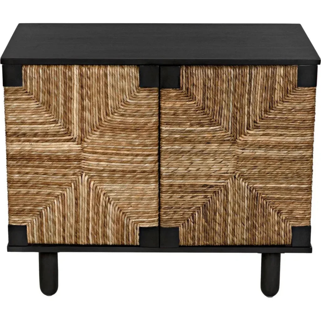 Brook Wood Black Sideboard With 2 Doors - LOOMLAN - Noir - Sideboards