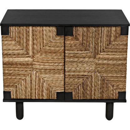 Brook Wood Black Sideboard With 2 Doors - LOOMLAN - Noir - Sideboards