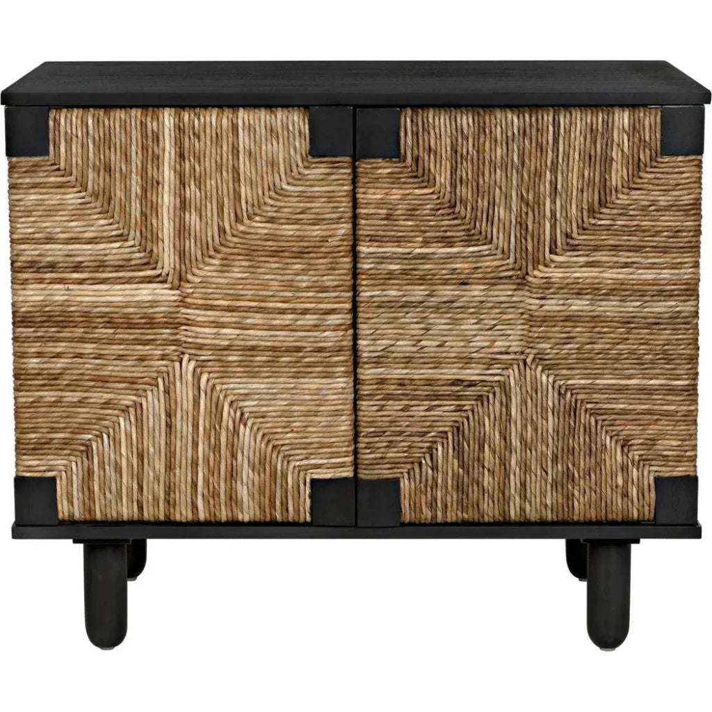 Brook Wood Black Sideboard With 2 Doors - LOOMLAN - Noir - Sideboards
