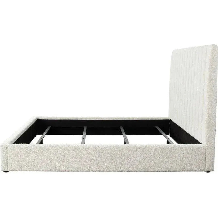 Brooke Ivory Boucle Bed Frame - LOOMLAN - Diamond Sofa - Beds