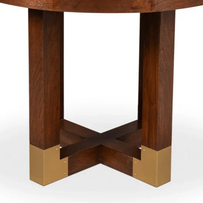 Brooklyn Jupe Round Dining Table-Dining Tables-Sarreid-LOOMLAN