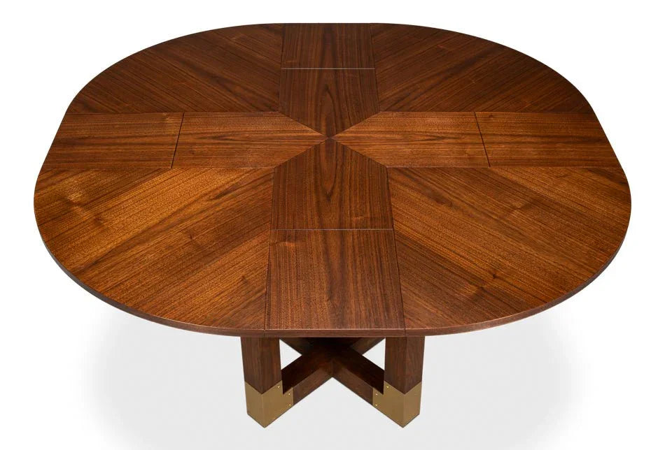 Brooklyn Jupe Round Dining Table-Dining Tables-Sarreid-LOOMLAN