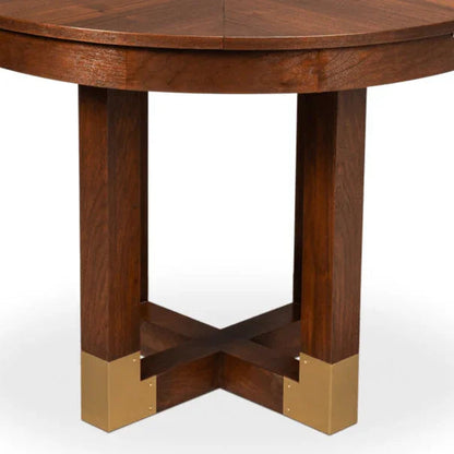 Brooklyn Jupe Round Dining Table-Dining Tables-Sarreid-LOOMLAN
