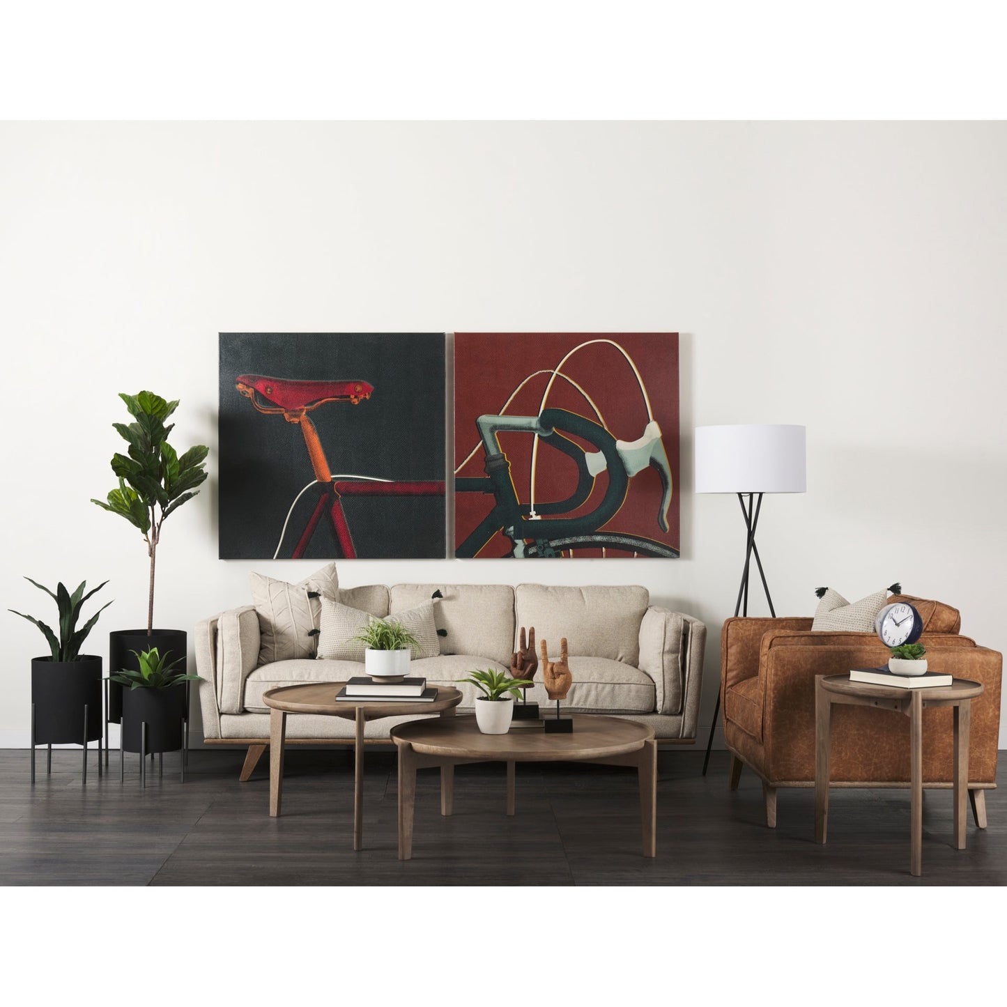 Brooks Brown Faux Leather Arm Chair