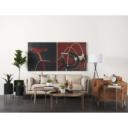 Brooks Brown Faux Leather Arm Chair