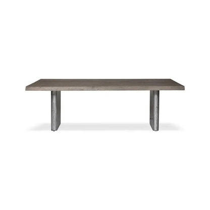 Brooks Cast Slab Base Rectangular Dining Table-Dining Tables-Urbia-LOOMLAN