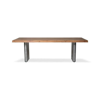 Brooks Cast Slab Base Rectangular Dining Table-Dining Tables-Urbia-LOOMLAN