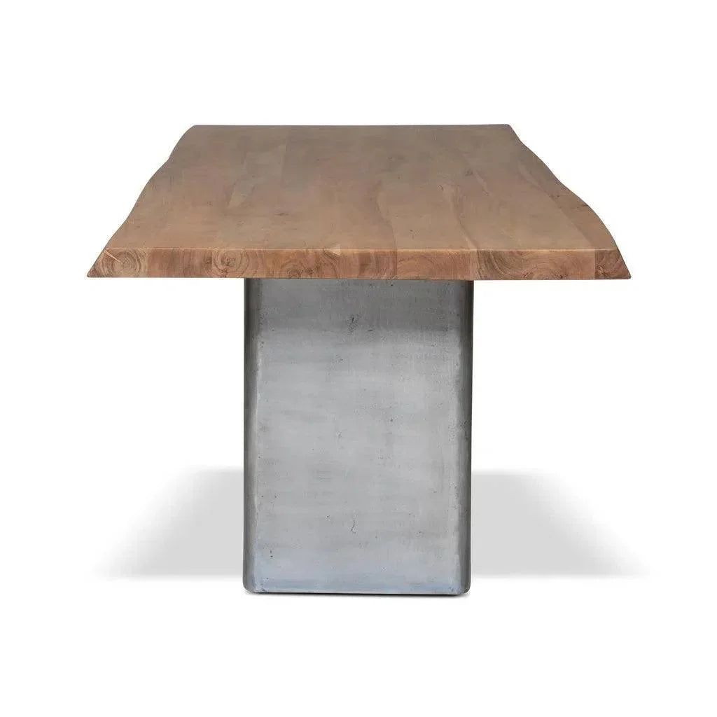 Brooks Cast Slab Base Rectangular Dining Table-Dining Tables-Urbia-LOOMLAN