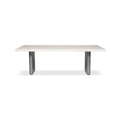 Brooks Cast Slab Base Rectangular Dining Table-Dining Tables-Urbia-LOOMLAN