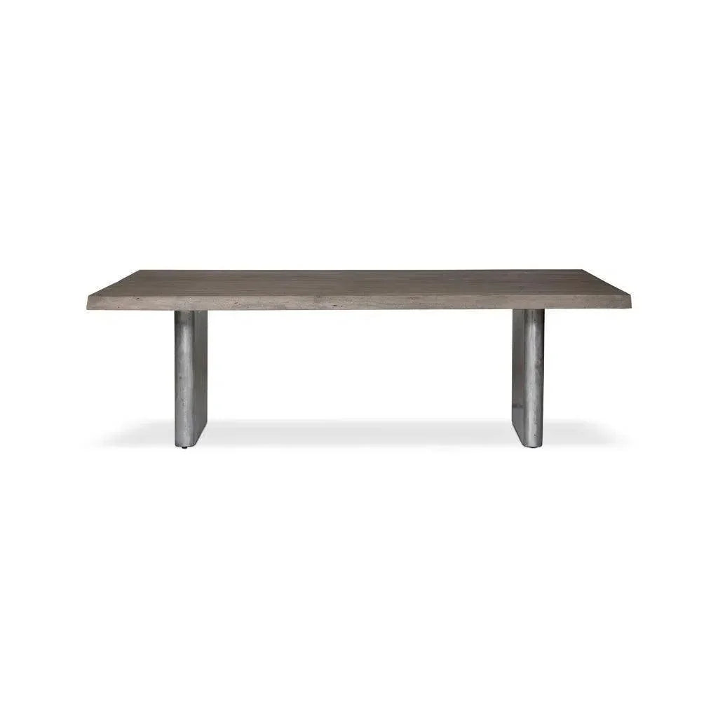 Brooks Cast Slab Base Rectangular Dining Table-Dining Tables-Urbia-LOOMLAN