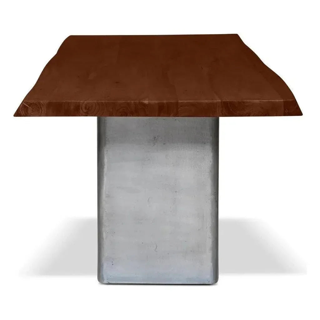 Brooks Cast Slab Base Rectangular Dining Table-Dining Tables-Urbia-LOOMLAN