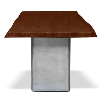 Brooks Cast Slab Base Rectangular Dining Table-Dining Tables-Urbia-LOOMLAN