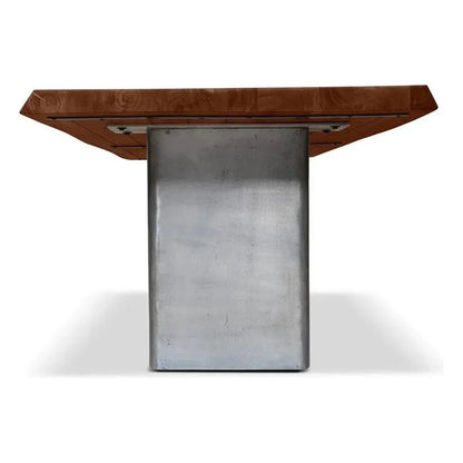 Brooks Cast Slab Base Rectangular Dining Table-Dining Tables-Urbia-LOOMLAN