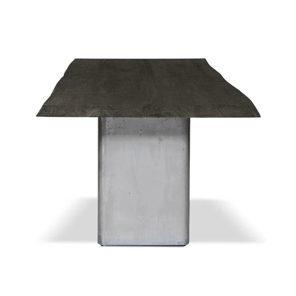 Brooks Cast Slab Base Rectangular Dining Table-Dining Tables-Urbia-LOOMLAN