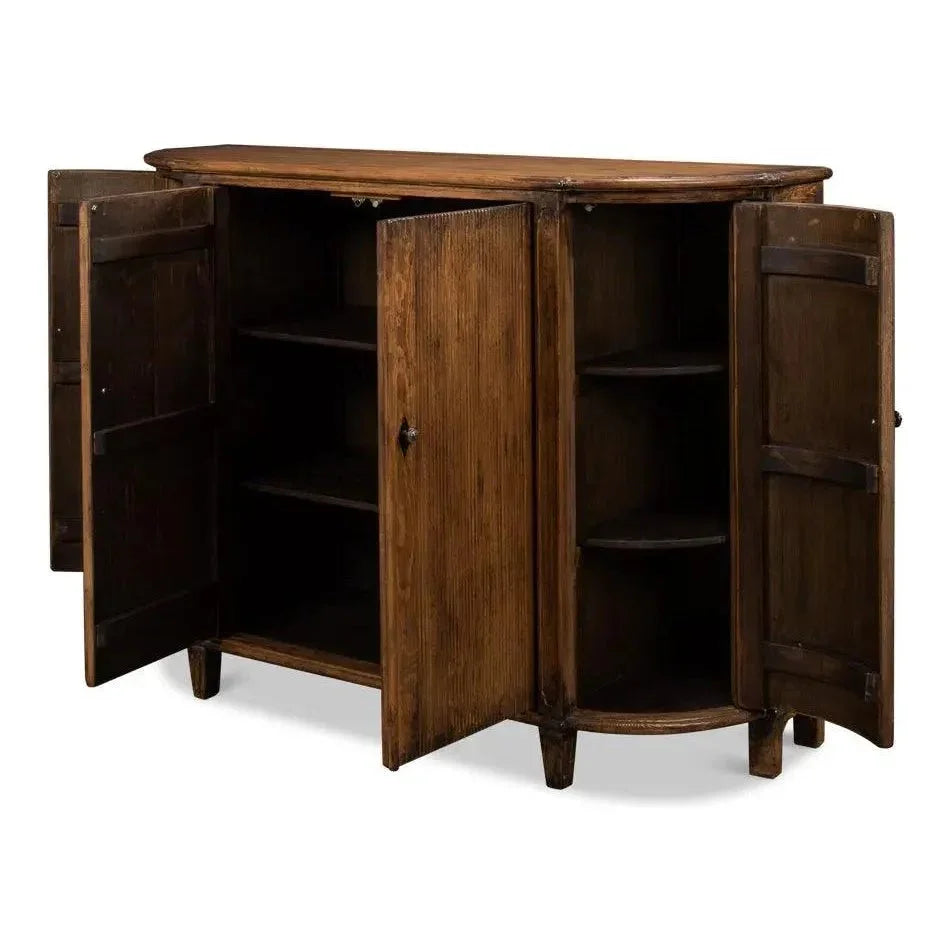 Brooks Demilune Brown - LOOMLAN - Sarreid - Sideboards