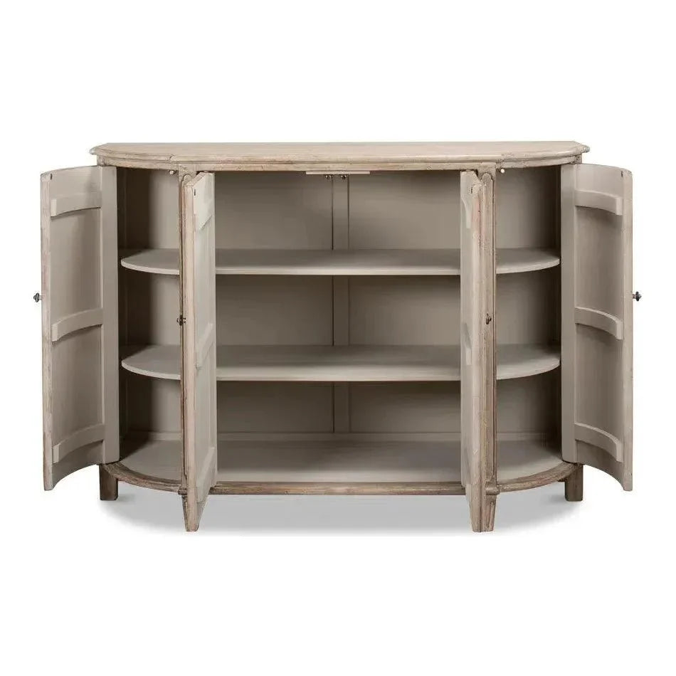 Brooks Demilune Stone Grey - LOOMLAN - Sarreid - Sideboards