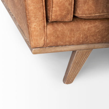 Brooks Faux Leather Three Seater Sofa