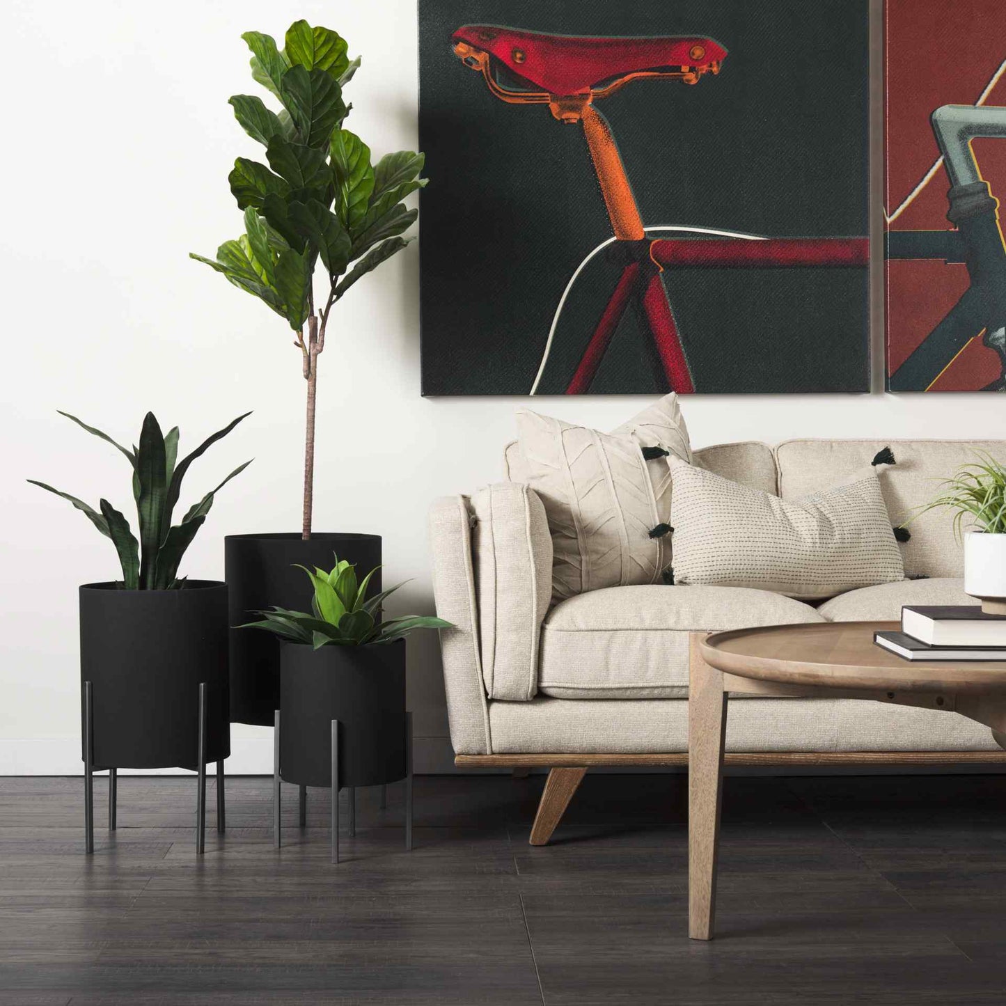 Brooks Faux Leather Three Seater Sofa