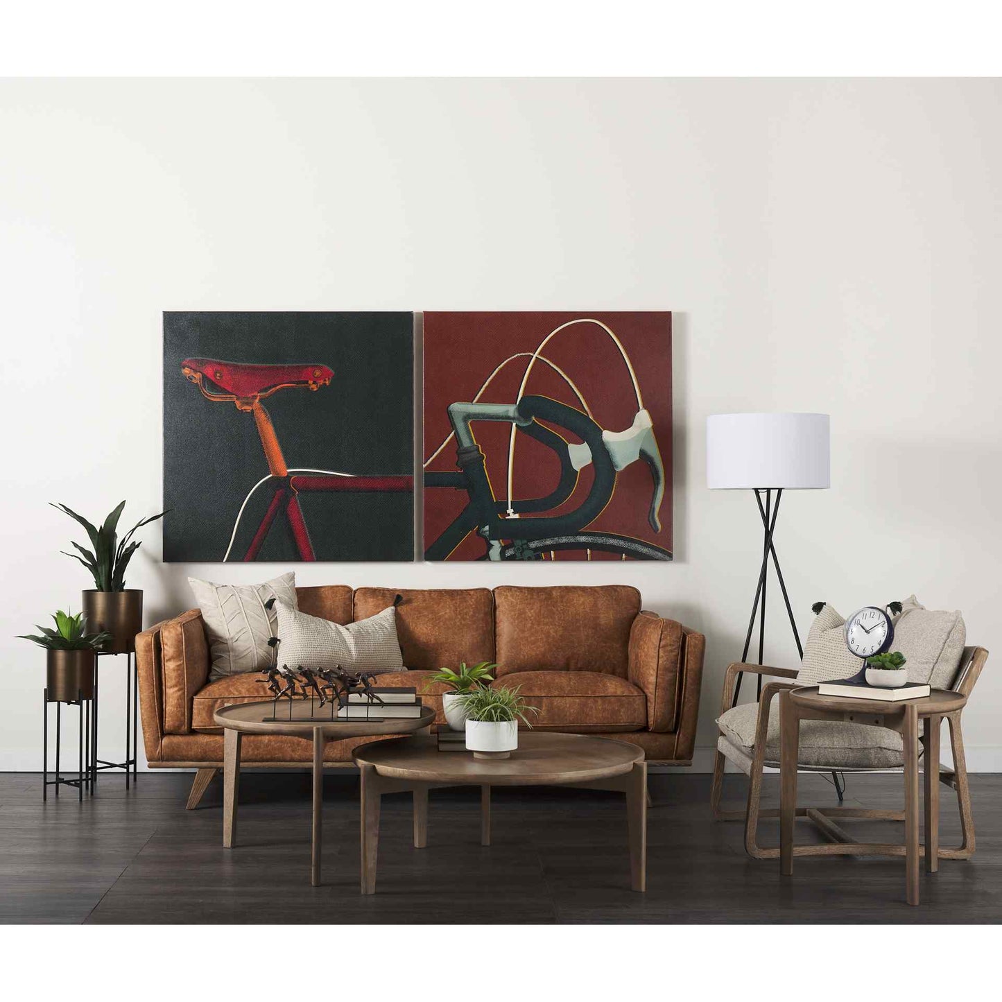 Brooks Faux Leather Three Seater Sofa