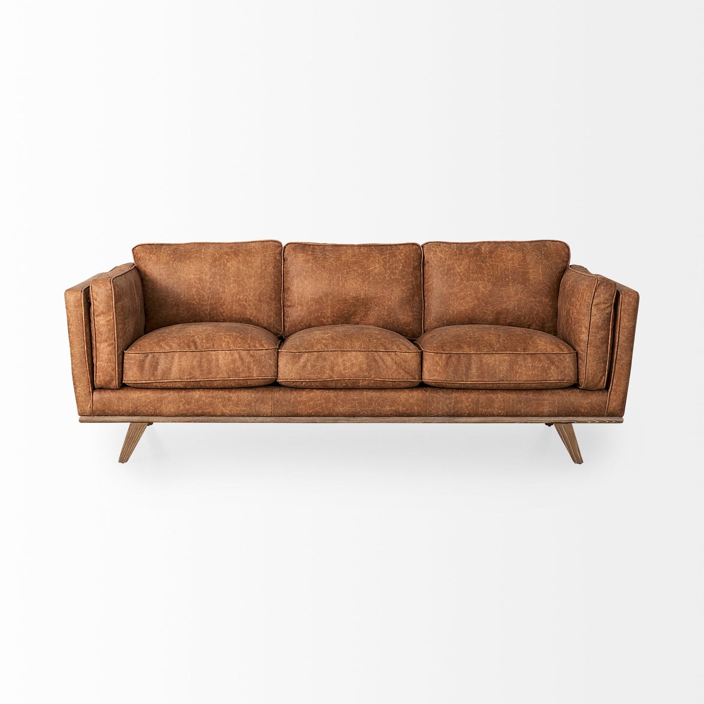 Brooks Faux Leather Three Seater Sofa